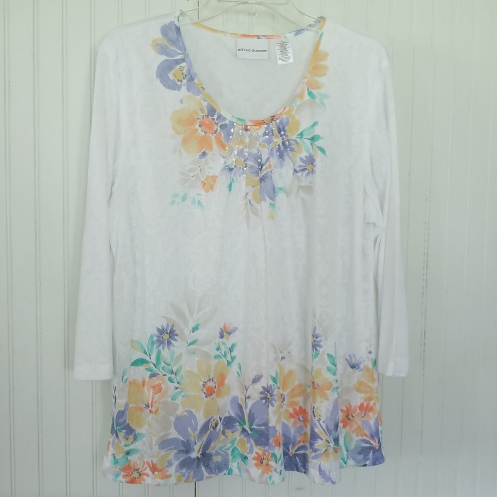 NWOT Alfred Dunner Sheer 3/4 Sleeve
